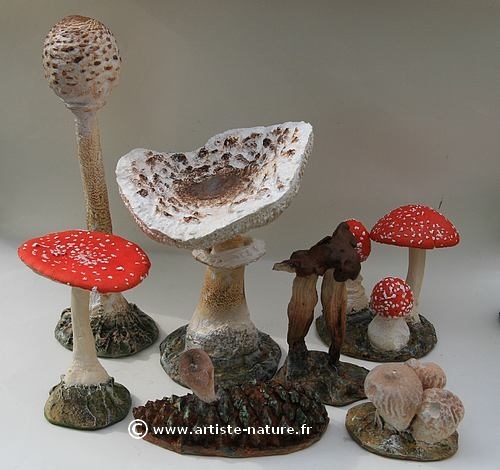 Ensemble de champignons de décoration 