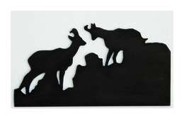 deco murale en ombre chinoise animaux chamois isard