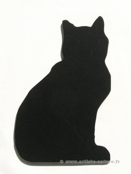 Deco chat  noir assis