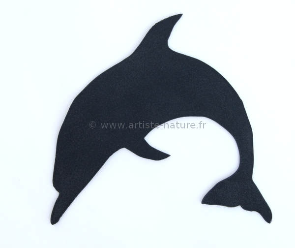 Deco dauphin façon ardoise noir