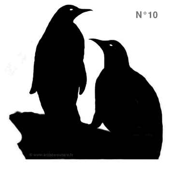 decor nature pingouins 10 ardoise repositionnable