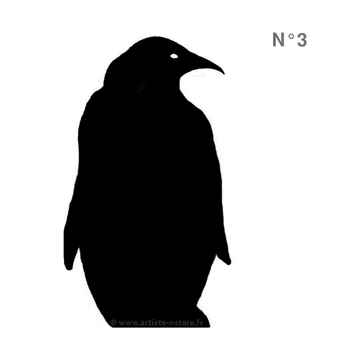 decor nature pingouins 3 ardoise repositionnable