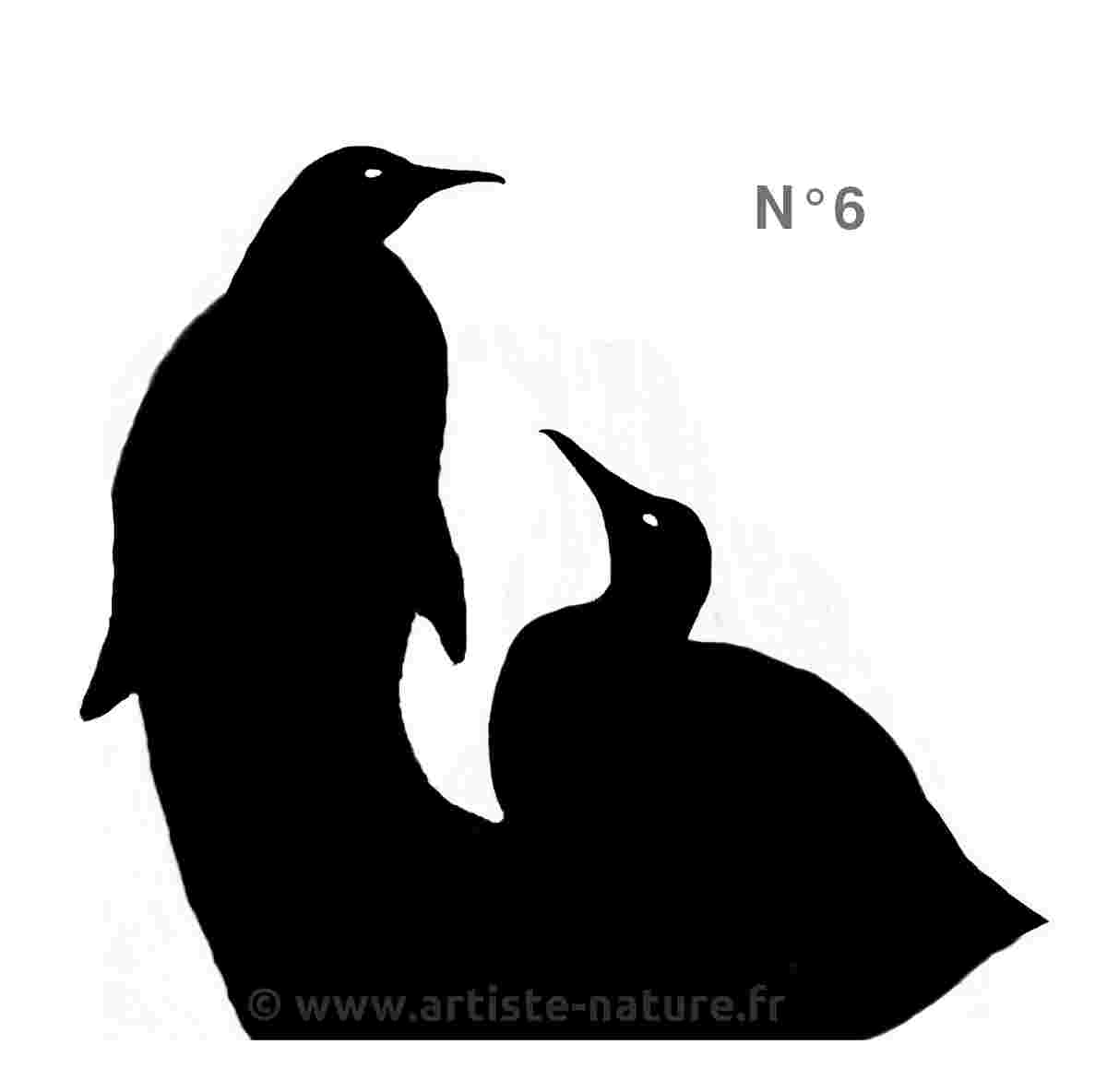Silhouette Pingouin Manchots Empereur N°6