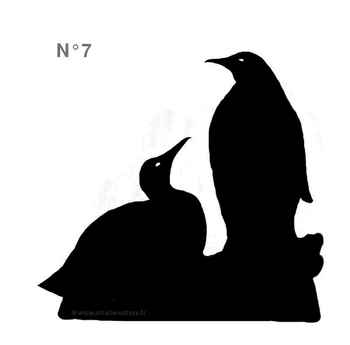 decor nature pingouins 7 ardoise repositionnable