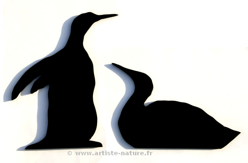 couple de pingouins noir repositionnable