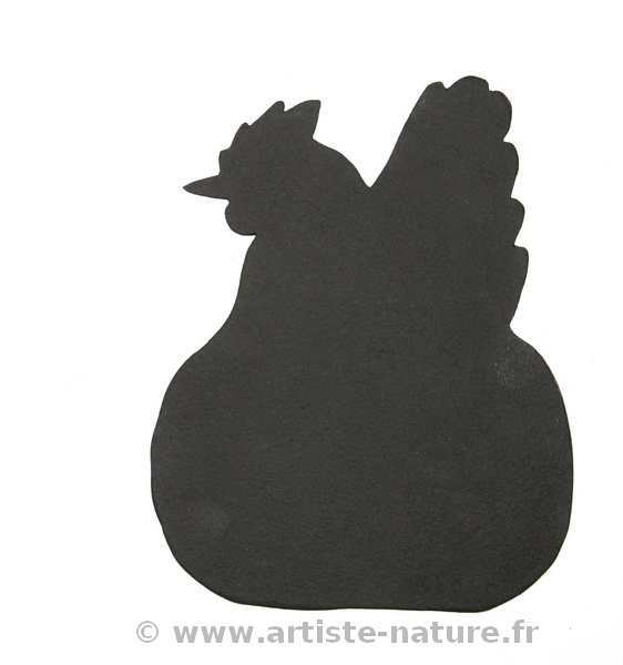 Deco poule finition ardoise noir