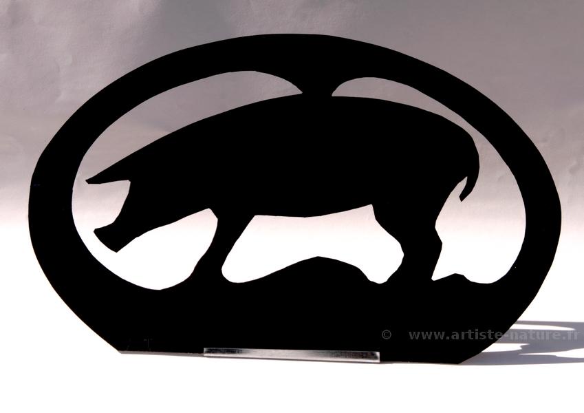 Cochon en acier corten ou acier noir Cochon en acier corten ou acier noir