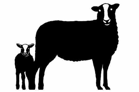 Mouton en acier corten ou acier noir 