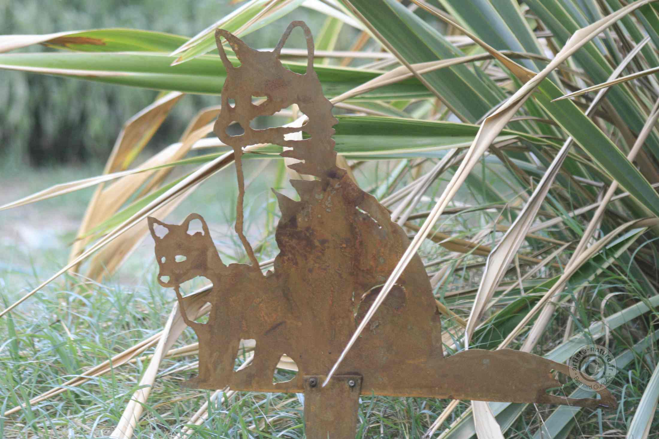 silhouette Renard en acier corten 1,5mm